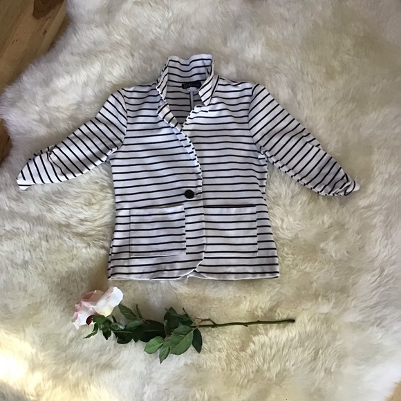 Ivory Black Stripe Blazer, size S - Picture 1 of 5